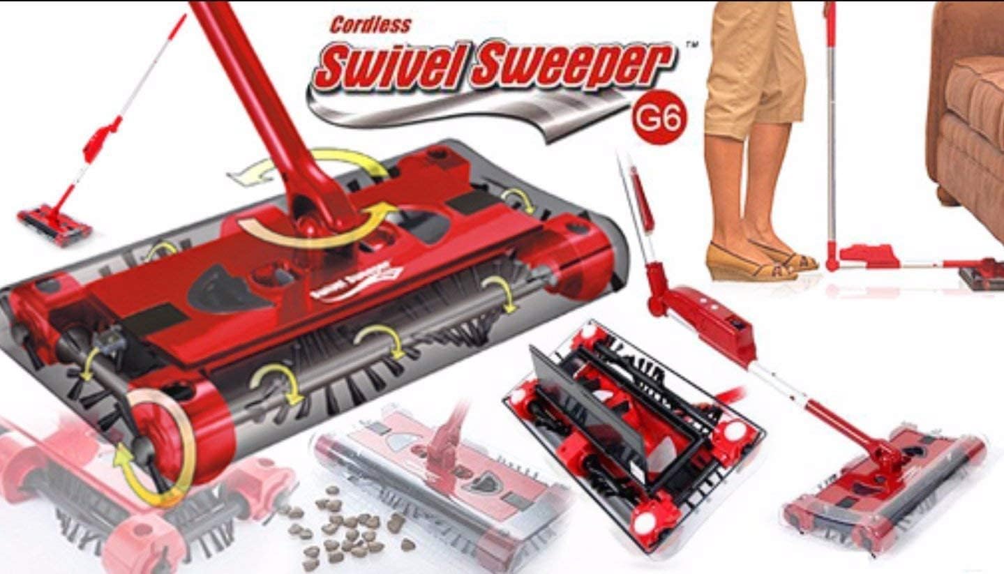 Sweeper Swivel G6 Cordless, 360° swivel 7.2 volt Solution for Quick, Efficient, and Hassle-Free Cleaning Tasks. Lightweight 2lbs, Easy to Maneuver, Perfect for Home, Office, and Car.