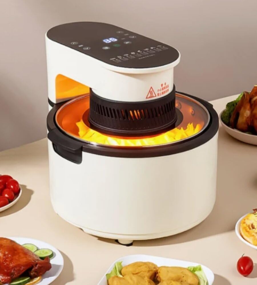 Air Fryer 6.5L best quality, Oil-free Air Fryer cooking, Electric Oven Large Capacity Non-Stick Basket Visible Cooking Lid, Touch Control, 