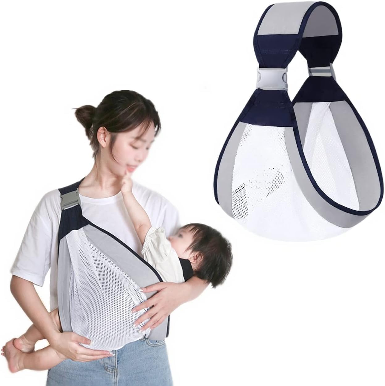 Baby Sling Carrier Newborn to Toddler Adjustable Lightweight One Shoulder Labor-Saving Baby Carrier Sling Baby Wrap Sling Baby Hip Seat Carrier for Toddler .