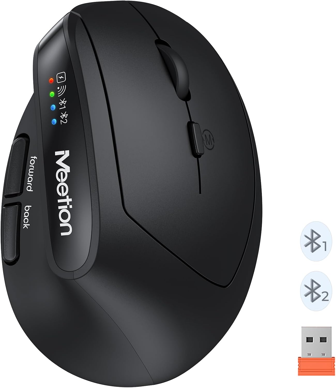 Wireless Mouse Bluetooth & WIFI2.4G Vertical Rechargeable 4DPI 800-240
