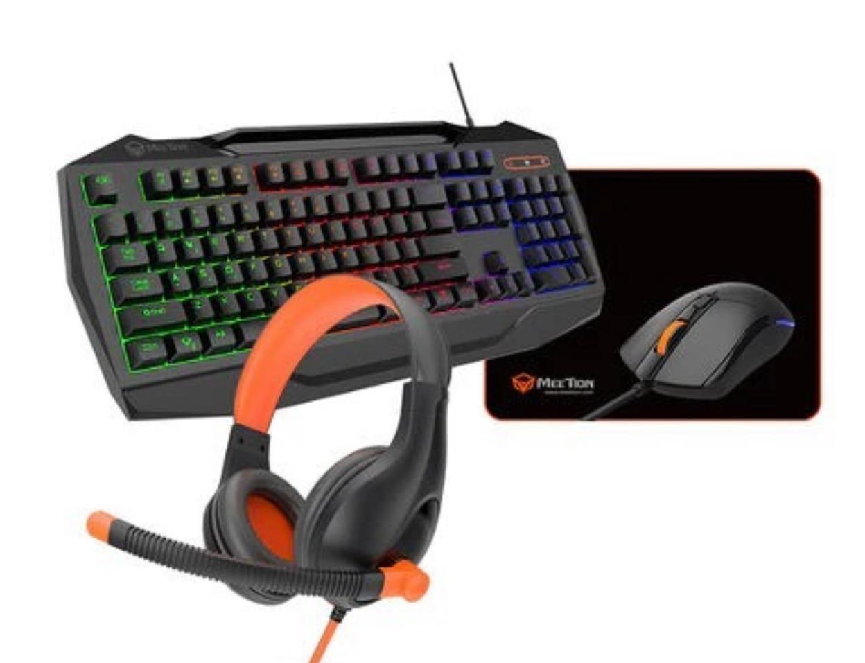 Meetion MT C490 4in1 Gaming Combo RGB Keyboard 3200DPI Mouse Headphone